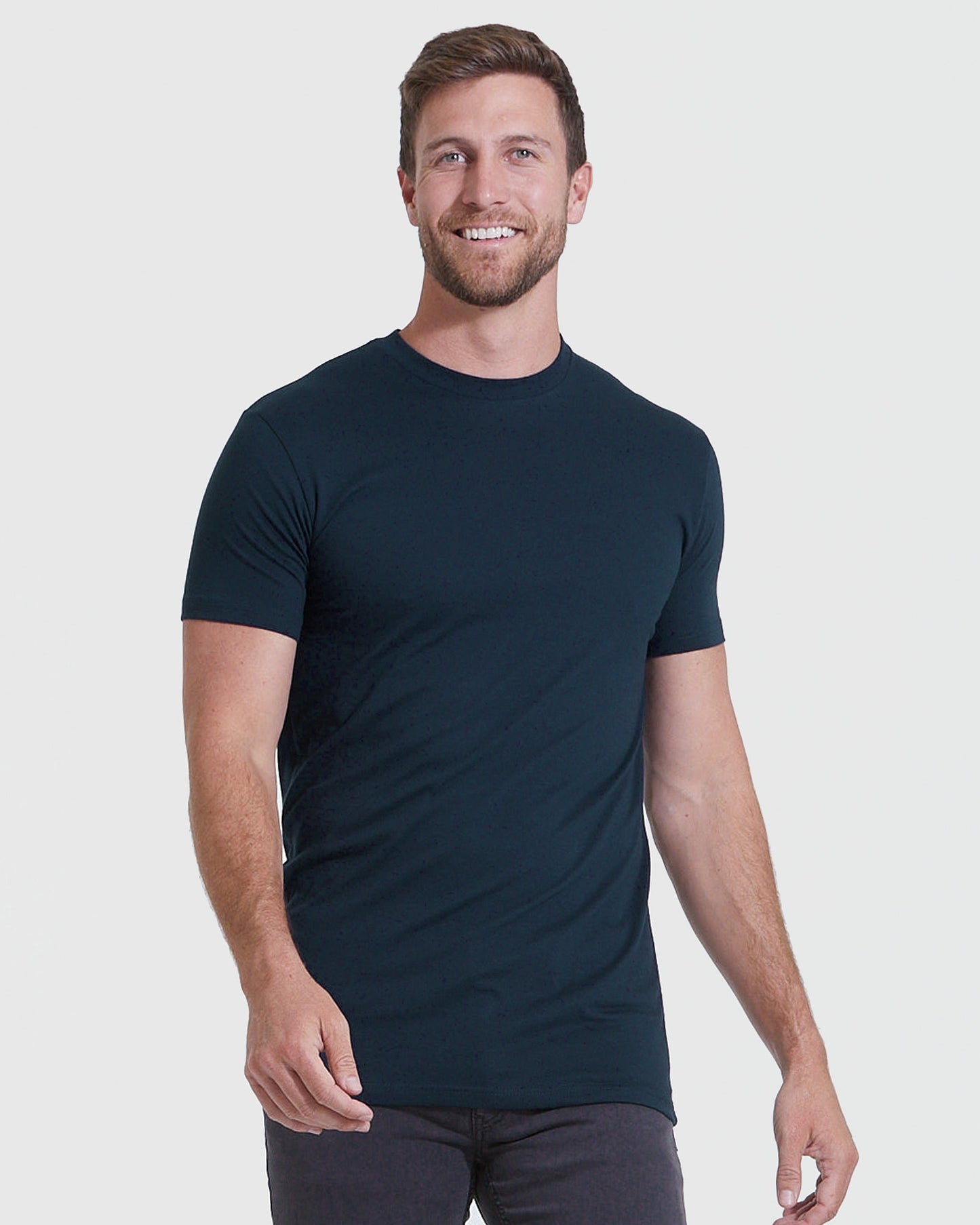 Straight Hem Crew Neck T-Shirt 10-Pack