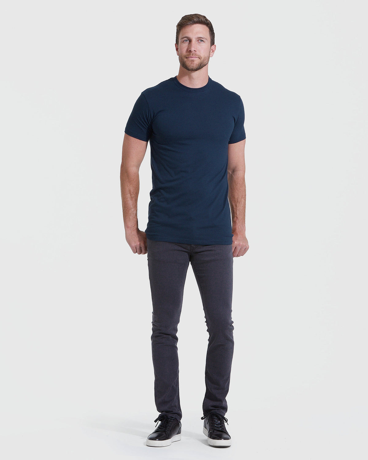 Classic Tall Straight Hem Crew Neck T-Shirt 3-Pack
