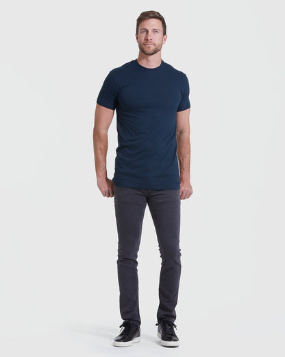 Classic Tall Straight Hem Crew Neck T-Shirt 3-Pack