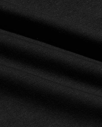 Black Tall Pima Cotton Blend Curved Hem Crew