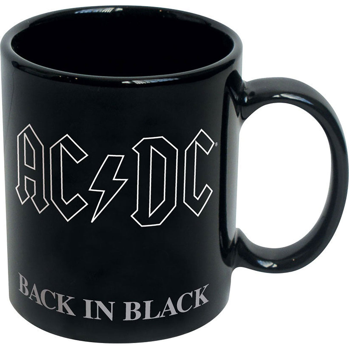 AC/DC Back In Black Ceramic Mug (18oz/Black) Coffee Mug