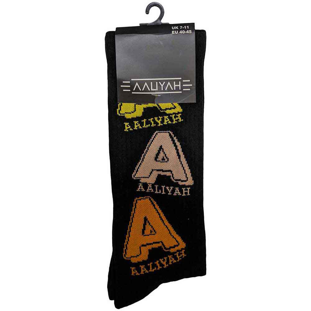 Aaliyah Tricolour Logo Socks