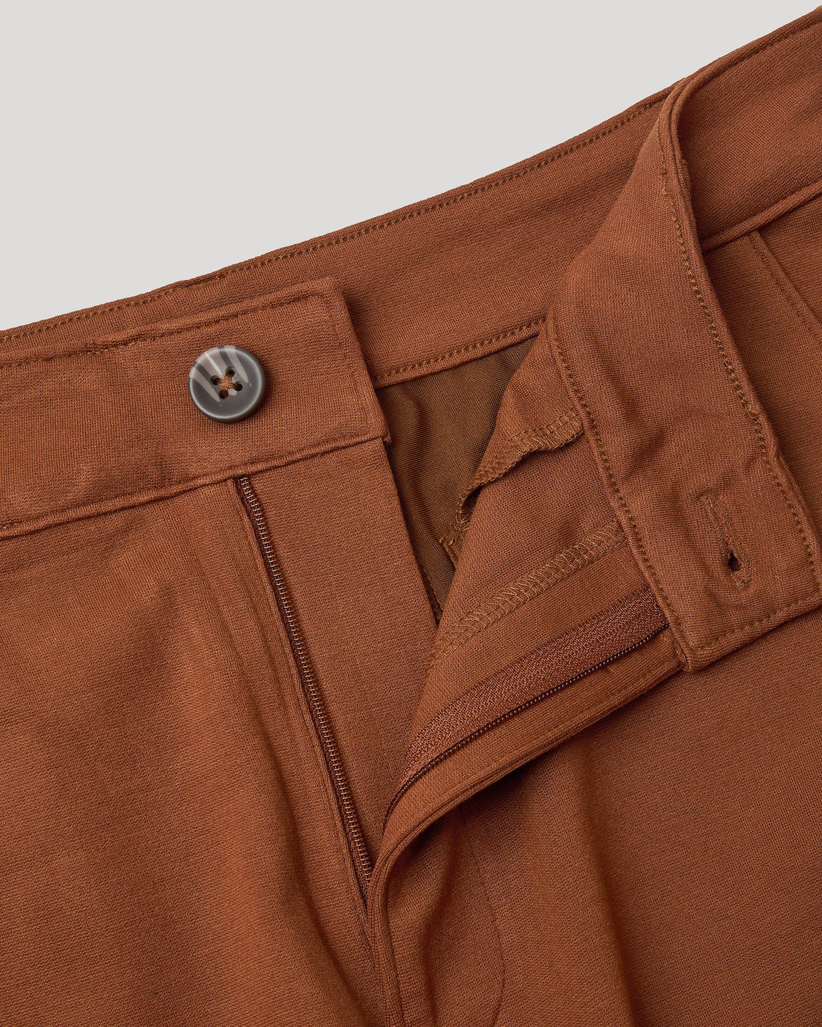 Suede Brown Slim Comfort Knit Chino Pant