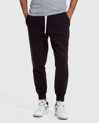 Black Pullover Fleece Crew & Jogger 2-Pack