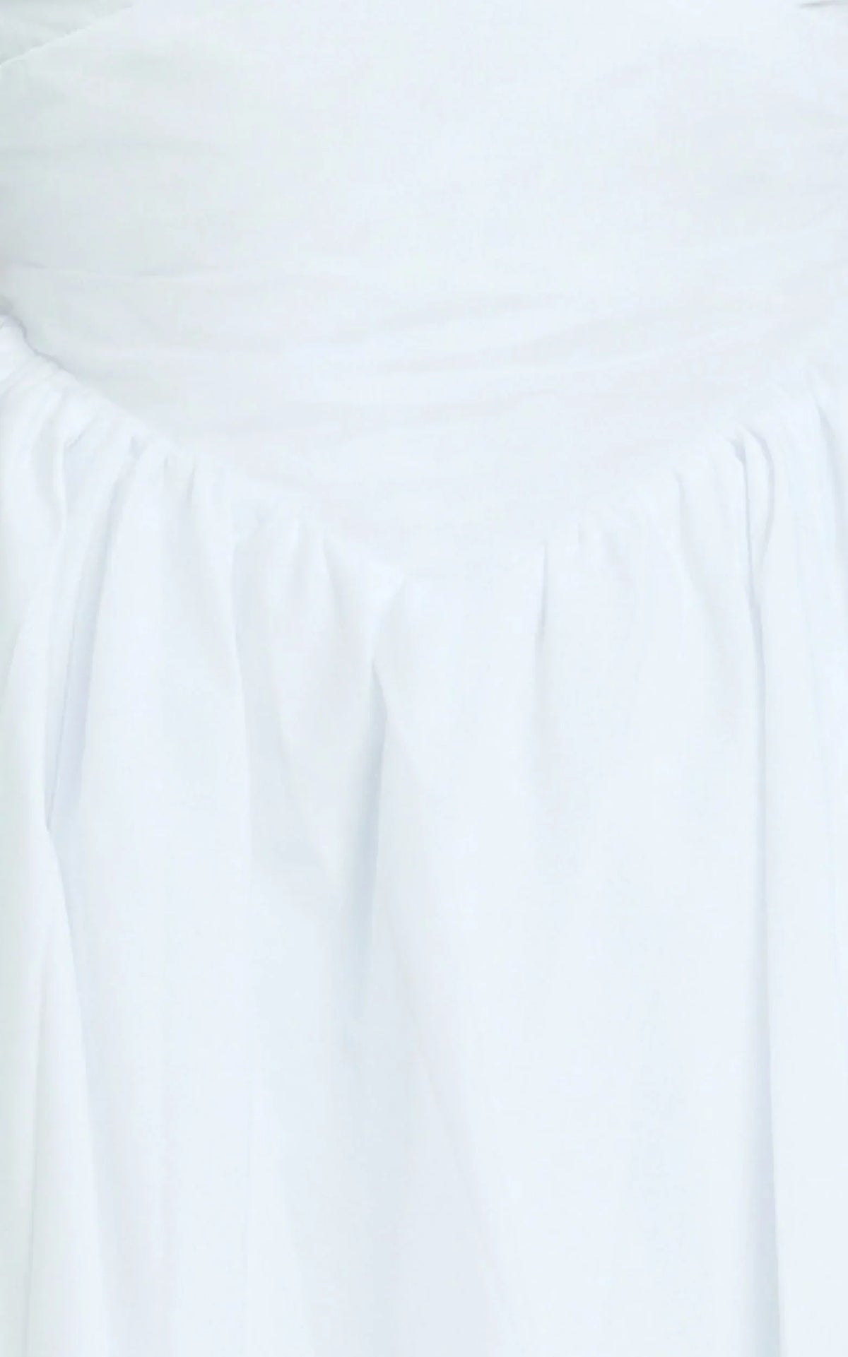 Julie Mini Dress - V Neck Drop V Waist Pleated Dress in White