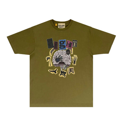 Gallery Dept T Shirt Retro Printed Loose Short-Sleeved Shirt