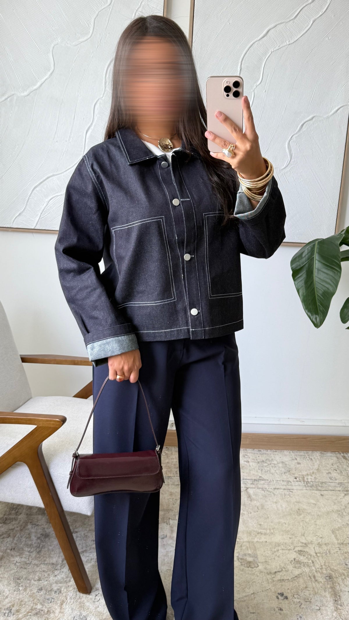 Veste Courte En Jean Daymi 11262V Bleu Brut