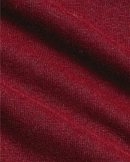 Boys' Dark Maroon Classic Long Sleeve Crew Neck