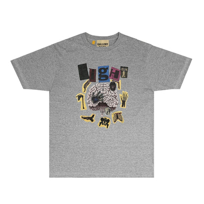Gallery Dept T Shirt Retro Printed Loose Short-Sleeved Shirt