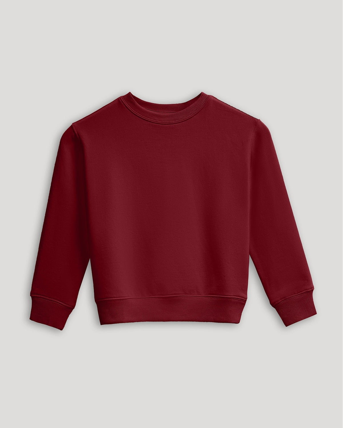 Girls Dark Maroon Slouch Pullover Crew