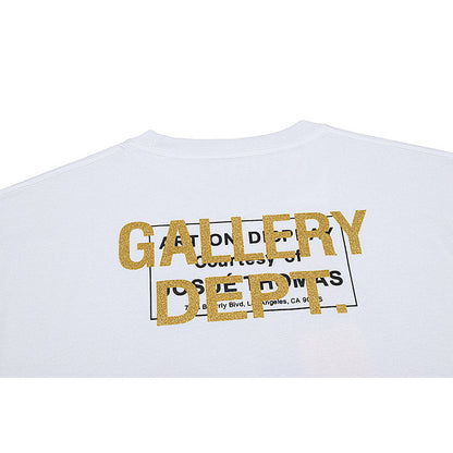 Gallery Dept T-shitrs round Neck Short Sleeve Color Graffiti Loose
