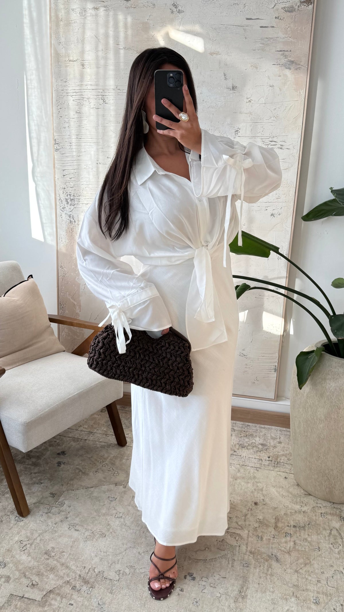 Jupe Droite En Lin Sirya I Blanc
