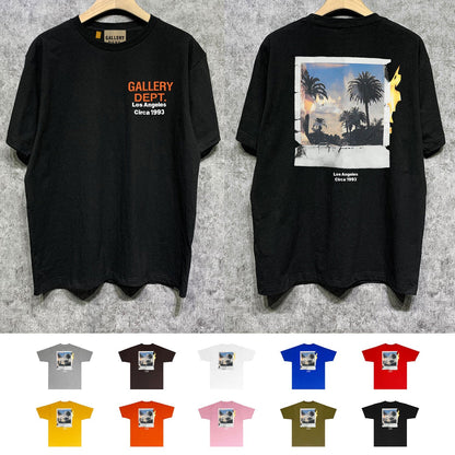 Gallery Dept T Shirt Retro Printed Loose Short-Sleeved Shirt
