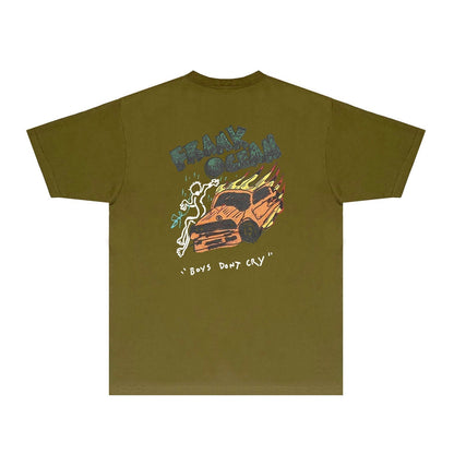 Gallery Dept T Shirt Retro Printed Loose Short-Sleeved Shirt