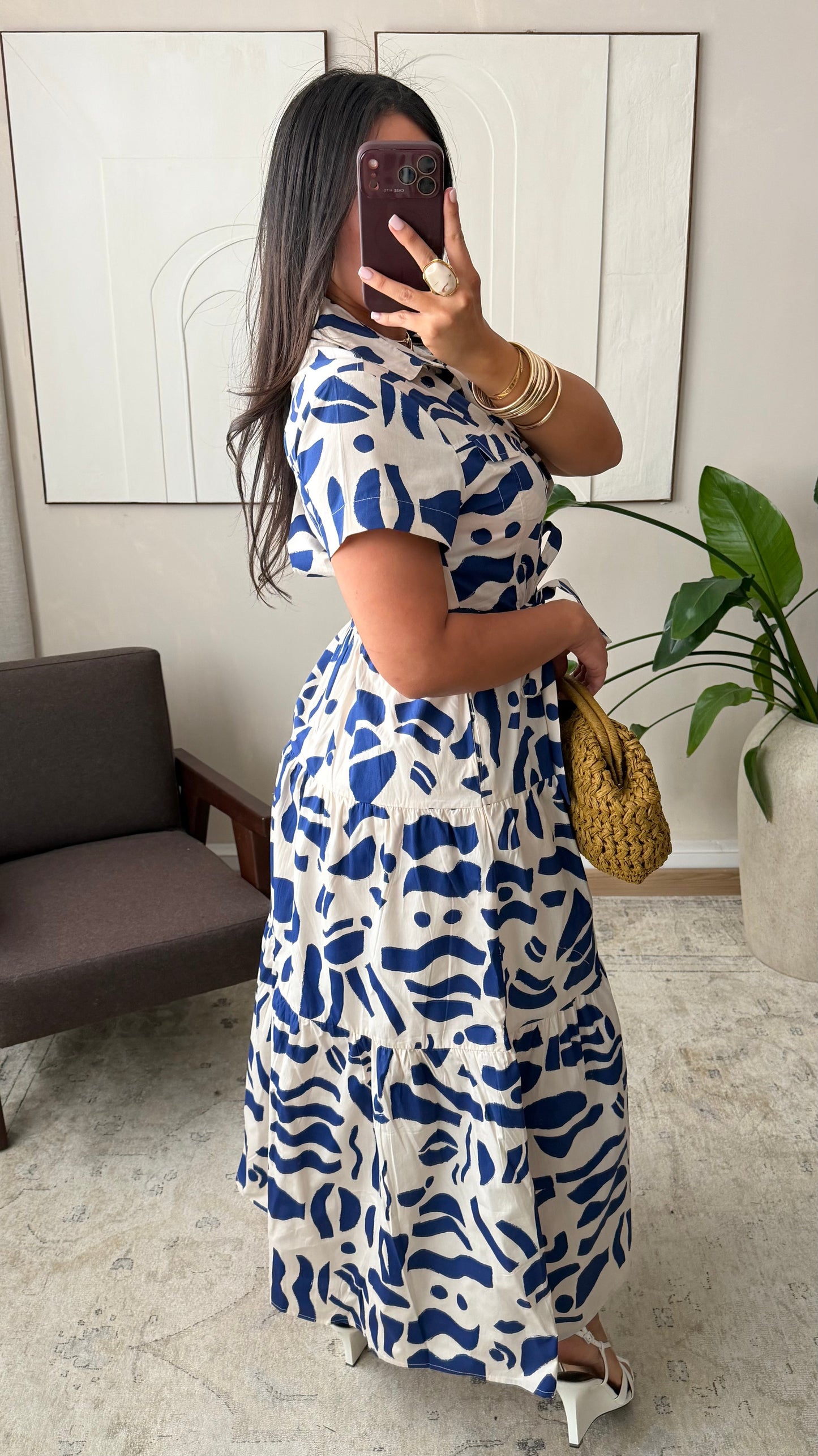 Robe Popeline De Coton A Motifs 100 Coton I Bleu