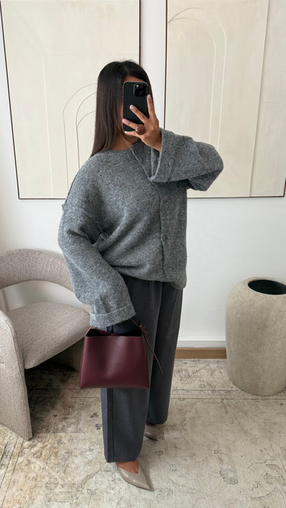 Cardigan épais et doux SOLÈNE  Gris