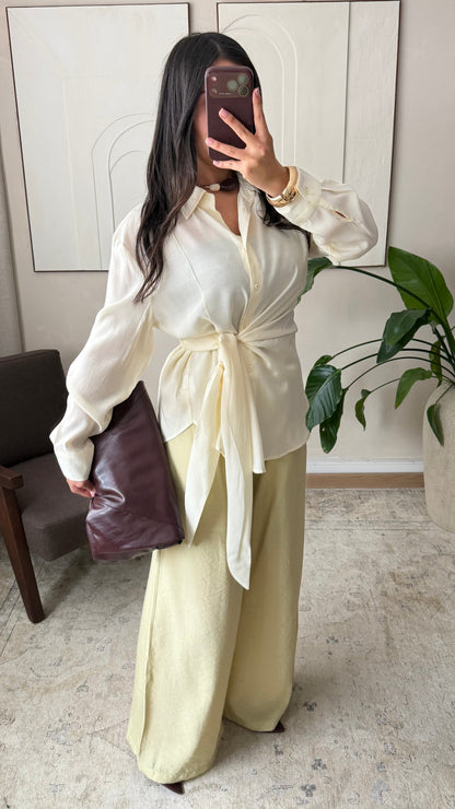 Chemise A Nouer Manama I Jaune Pastel