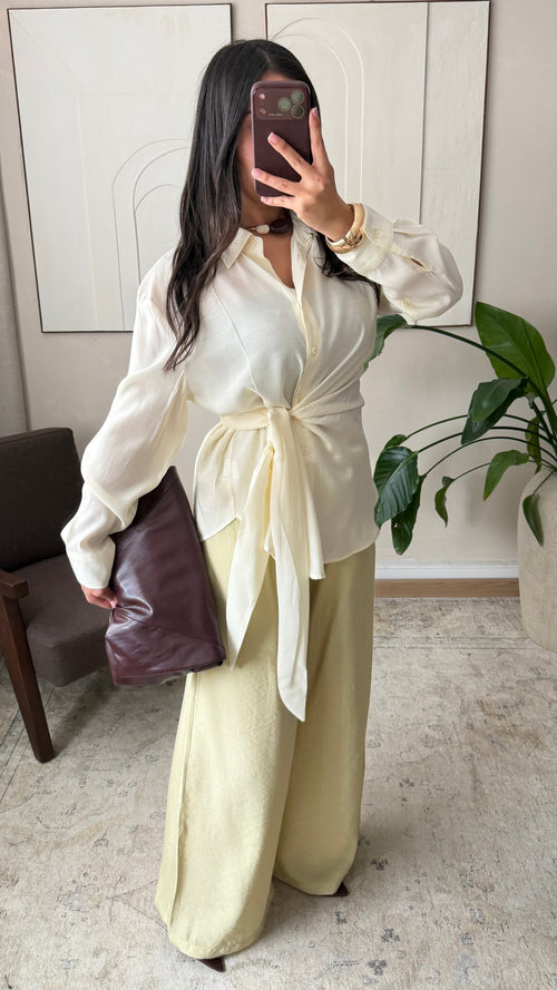 Chemise A Nouer Manama I Jaune Pastel