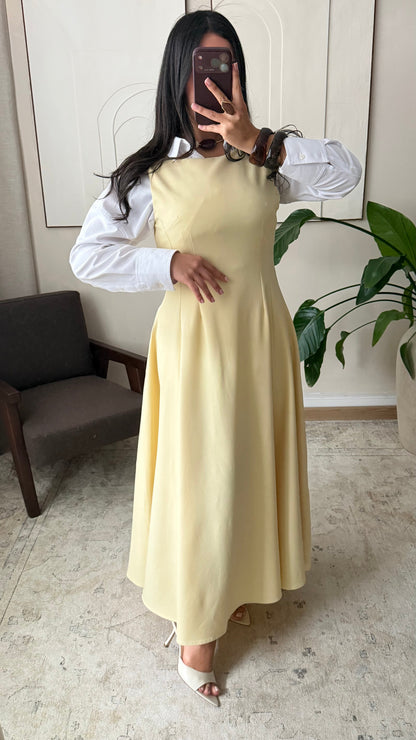 Robe Sans Manches Ajustee I Jaune