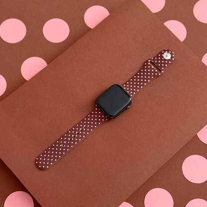 Brown Polka Dot Apple Watch Strap