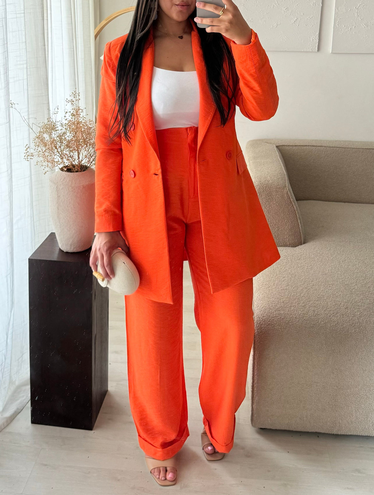 Pantalon Anita 030907 Orange Sanguine