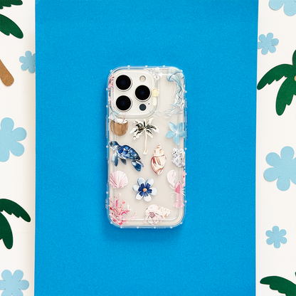 Clear Phone Case - Beach Girl Summer