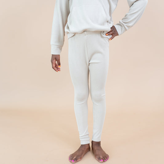 Ribbed Leggings in Bisque