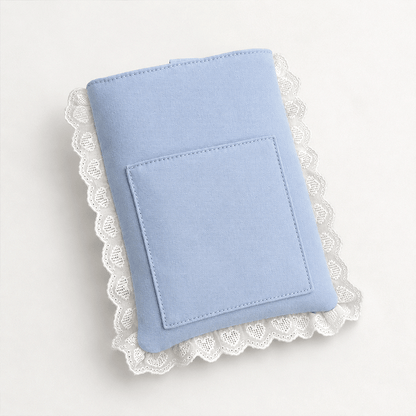 Book Sleeve - Powder Blue Hearts