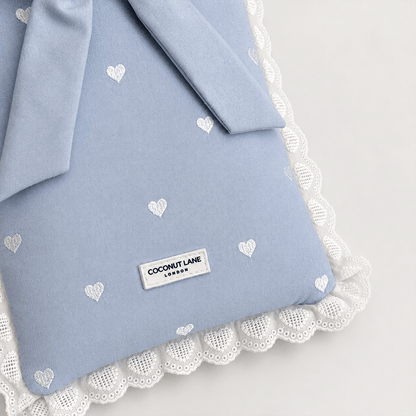 Book Sleeve - Powder Blue Hearts