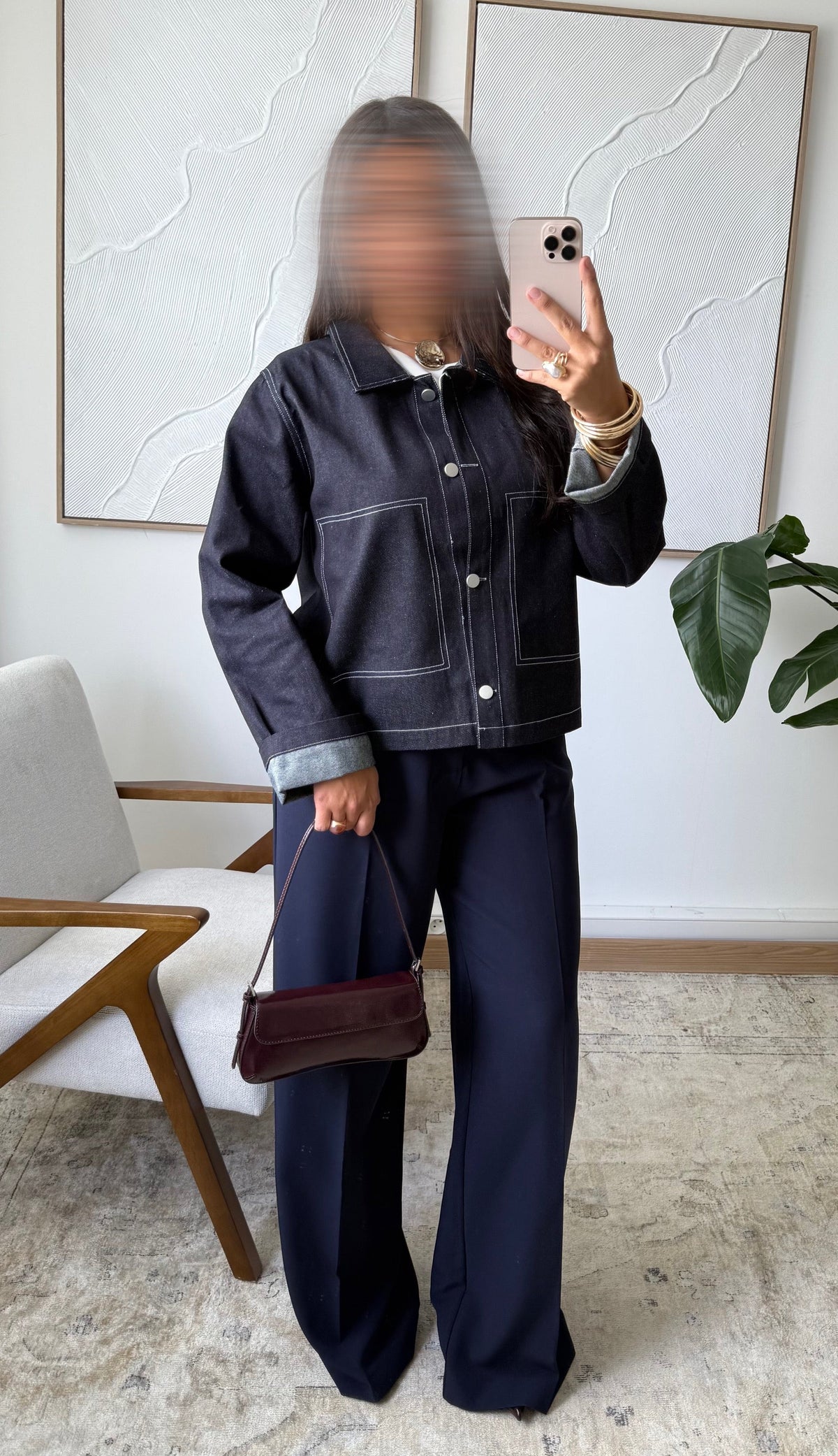 Veste Courte En Jean Daymi 11262V Bleu Brut