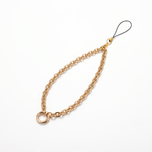 CHUNKY GOLD PHONE STRAP - CIRCLE