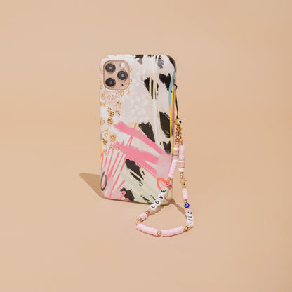 Beaded Phone Strap - Feel the Love