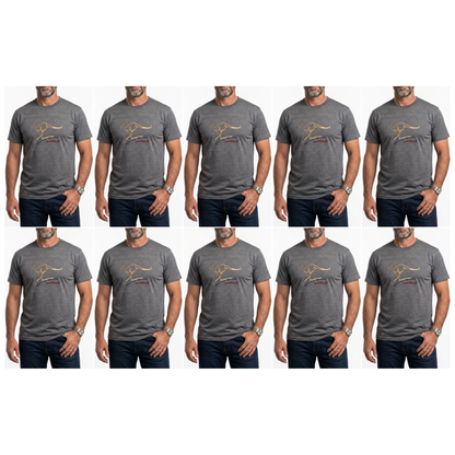10X Adult Kangaroo Australia T Shirt Bulk Pack Grey Marle 100 Cotton Souvenir Gift Tee Top