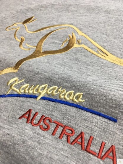 10X Adult Kangaroo Australia T Shirt Bulk Pack Grey Marle 100 Cotton Souvenir Gift Tee Top