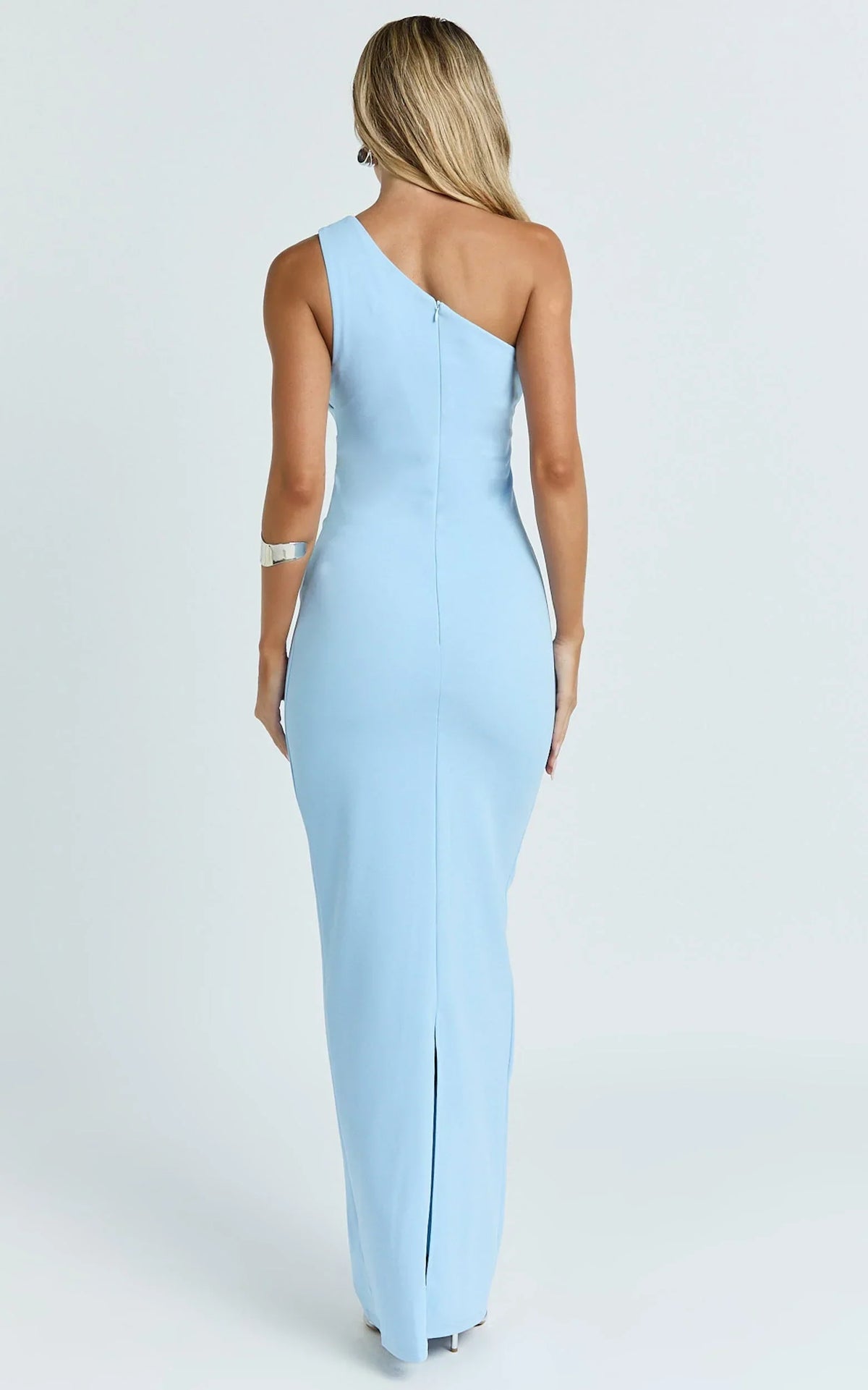 Criselda Maxi Dress - One Shoulder Maxi Dress in Blue
