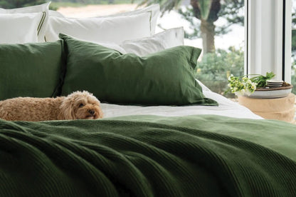 EcoLinen Organic Cotton Waffle Blanket