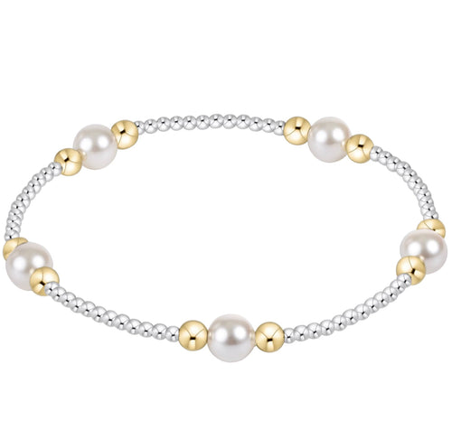 Enewton Purpose Pearl 6mm Bead Bracelet - Mixed Metal