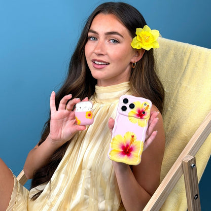 Wavy Phone Case - Hibiscus Crush