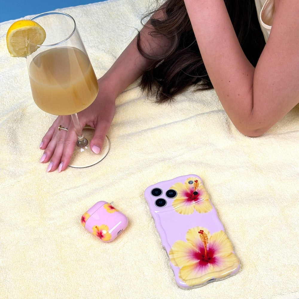 Wavy Phone Case - Hibiscus Crush