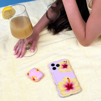 Wavy Phone Case - Hibiscus Crush