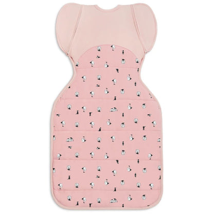 Love to Dream Swaddle Up Transition Bag 2.5 Tog Quilted Organic Cotton & Merino Sleeping Bag - Lamb's Best Friend (Rose)
