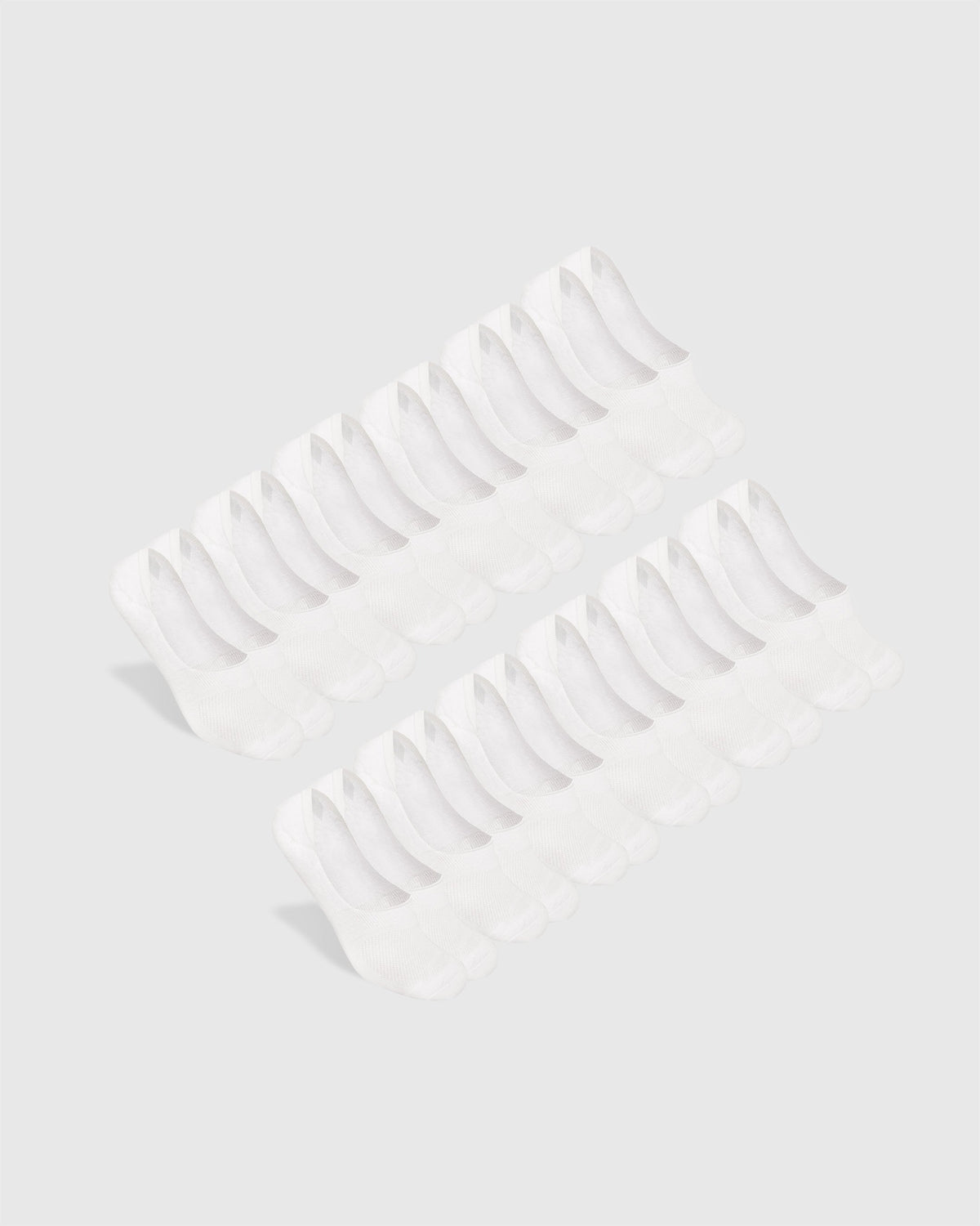 White Never Show Socks 12-Pack