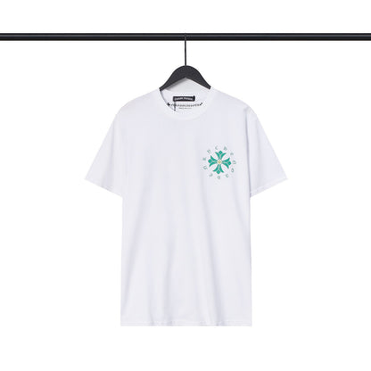 Chrome Heart T Shirts Cross Casual Loose Cotton Crew Neck T-Shirt