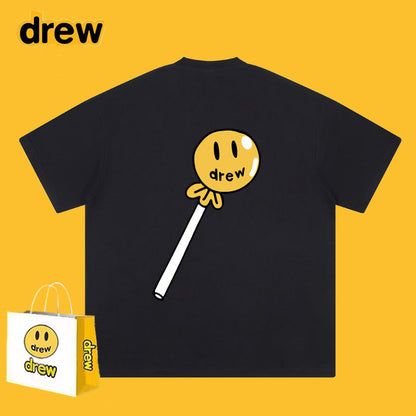 Drew T-shirts Smiley Letter Cotton T-shirt