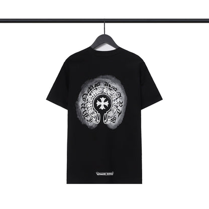 Chrome Heart T Shirts Sanskrit cross logo short-sleeved men's T-shirt