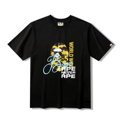 Bathing Ape T-Shirt Summer Plus Size Loose Street Fashion Short Sleeve T-shirt