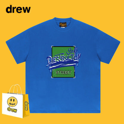 Drew T-shirts Short Sleeve T-shirt Smiley Face Short Sleeve