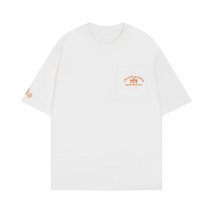Chrome Heart T Shirts CROW Summer Short Sleeve Embroidery Crew Neck Loose
