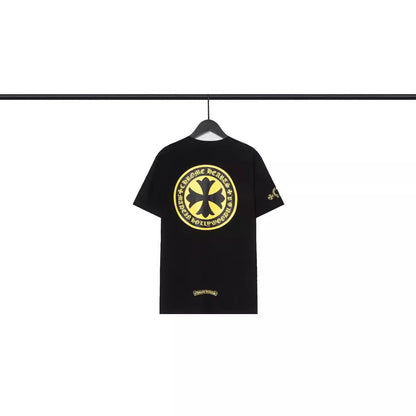 Chrome Heart T Shirts Sanskrit Large Logo Cross Print Short Sleeve T-Shirt