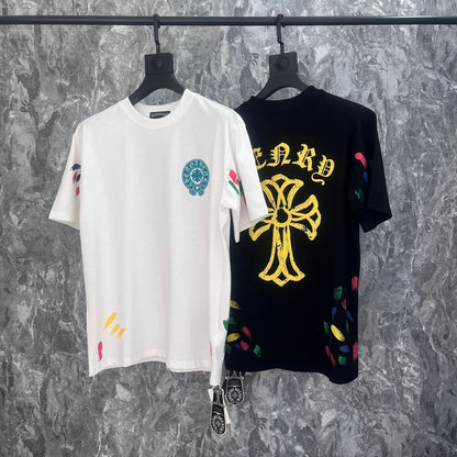 Chrome Heart T Shirts Summer Short Sleeve Street Half Sleeve T-Shirt